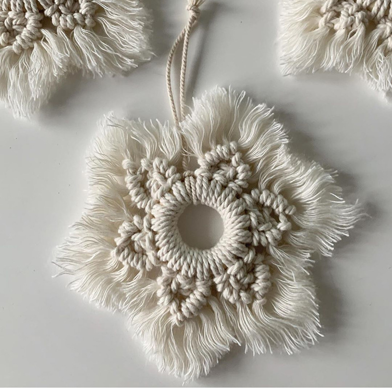 Home Textiles & Decorations - Handgeweven katoenen ster wanddecoratie in Scandinavische