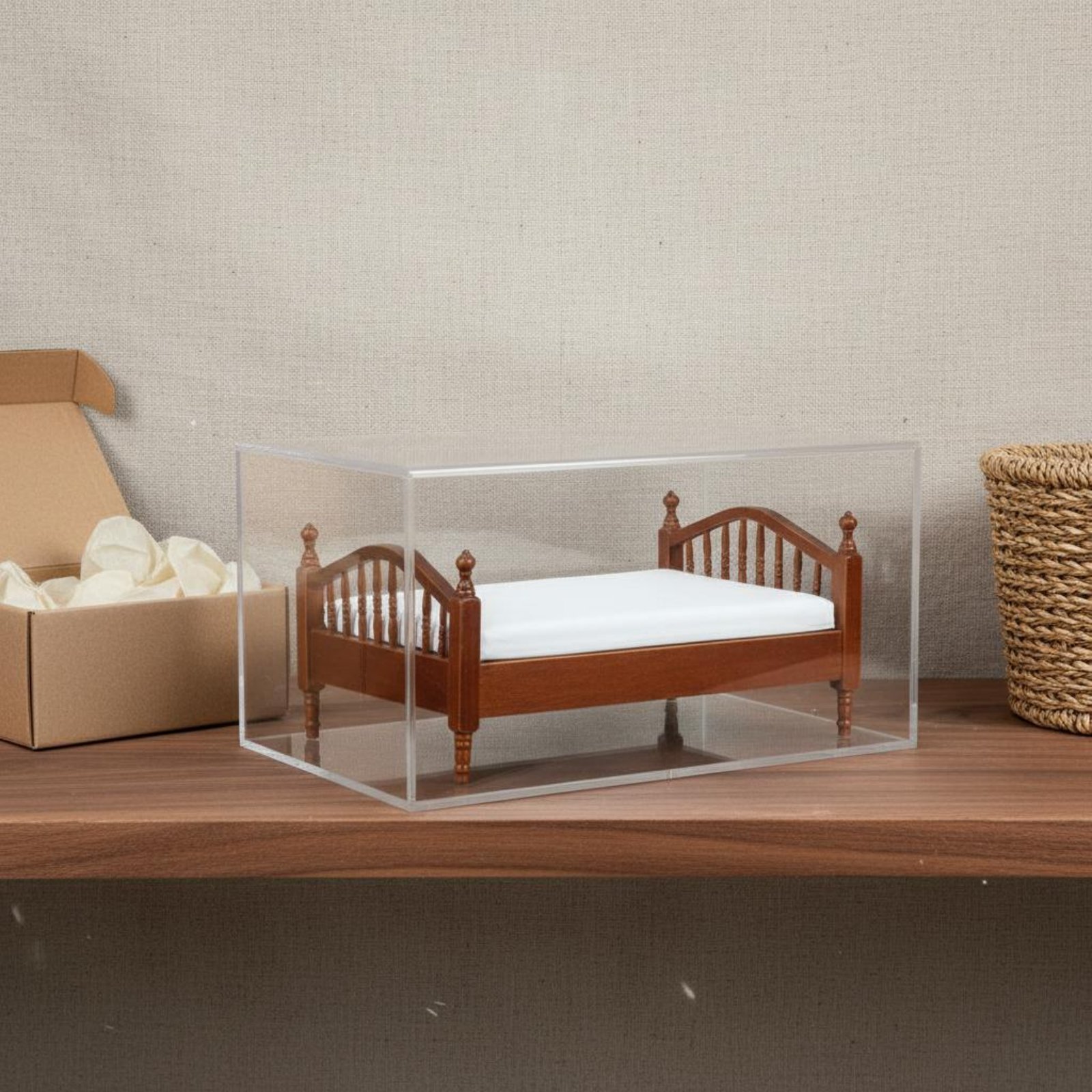 Home Textiles & Decorations - 1:12 schaal bed textiel beddengoed poppenhuis