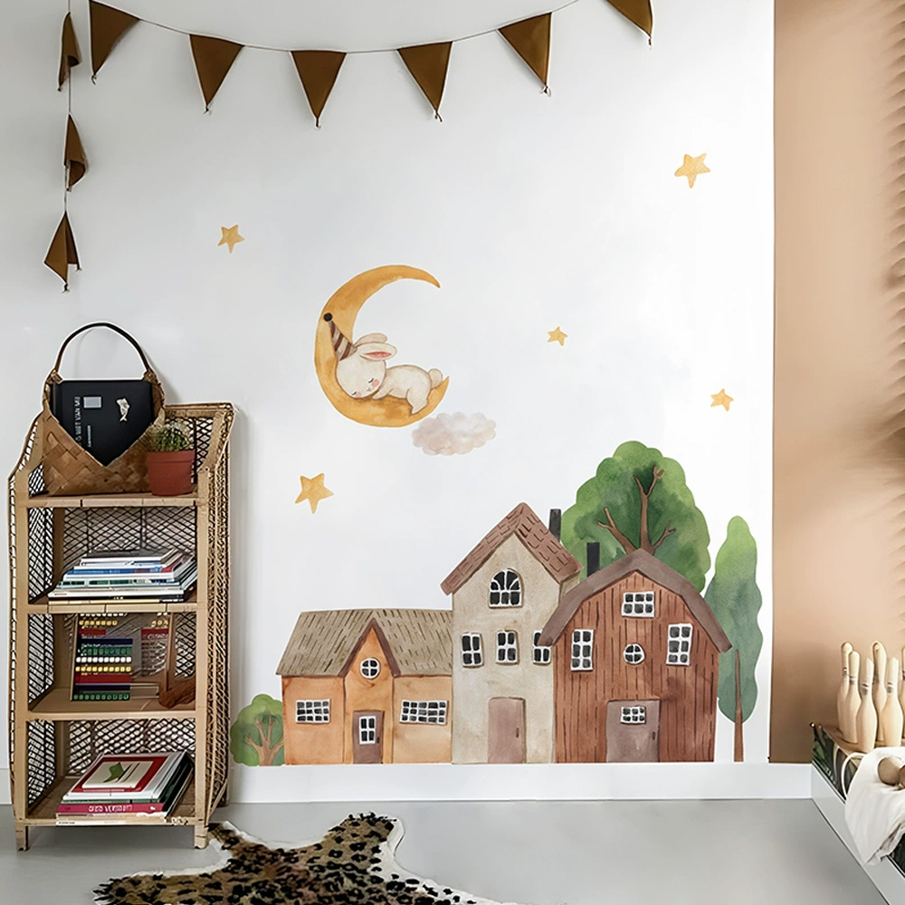Stof Cartoon Forest Vintage St - Home Textile recensie en prijs