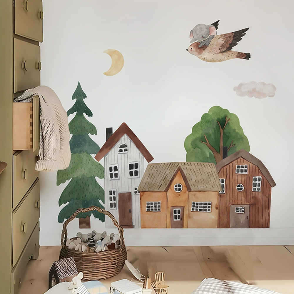 Stof Cartoon Forest Vintage St - Home Textile recensie en prijs